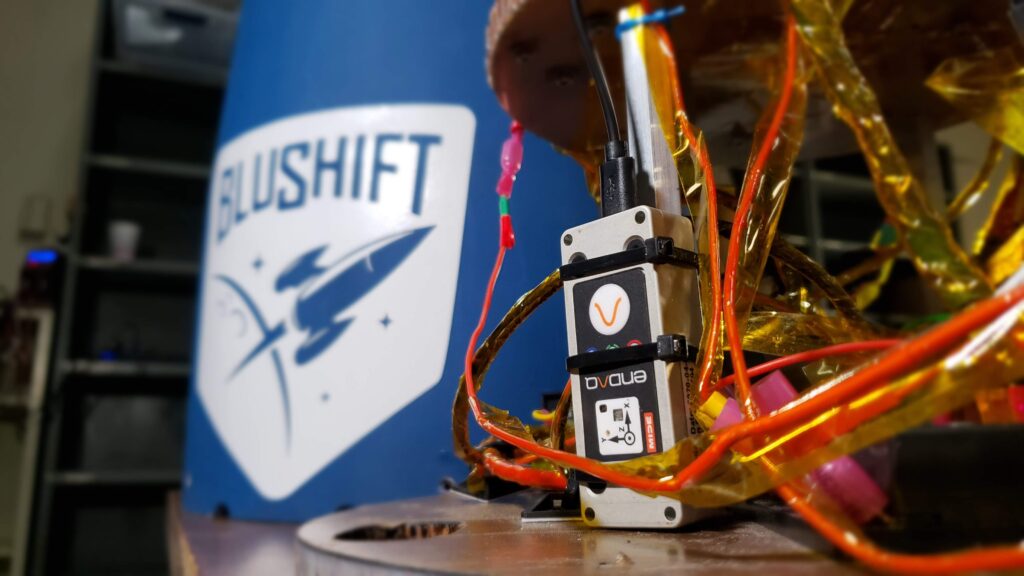 close up of bluShift rocket tech