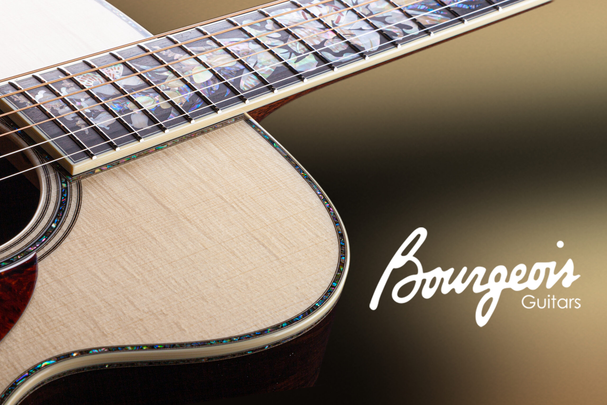Bourgeois Guitar closeup and logo