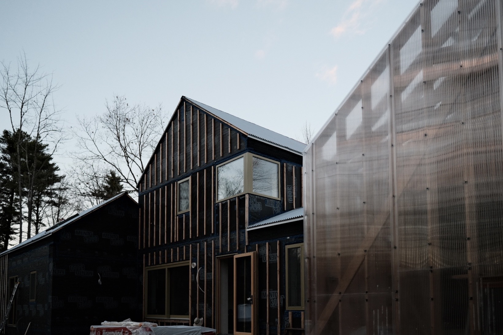 exterior shot of croft building in progress