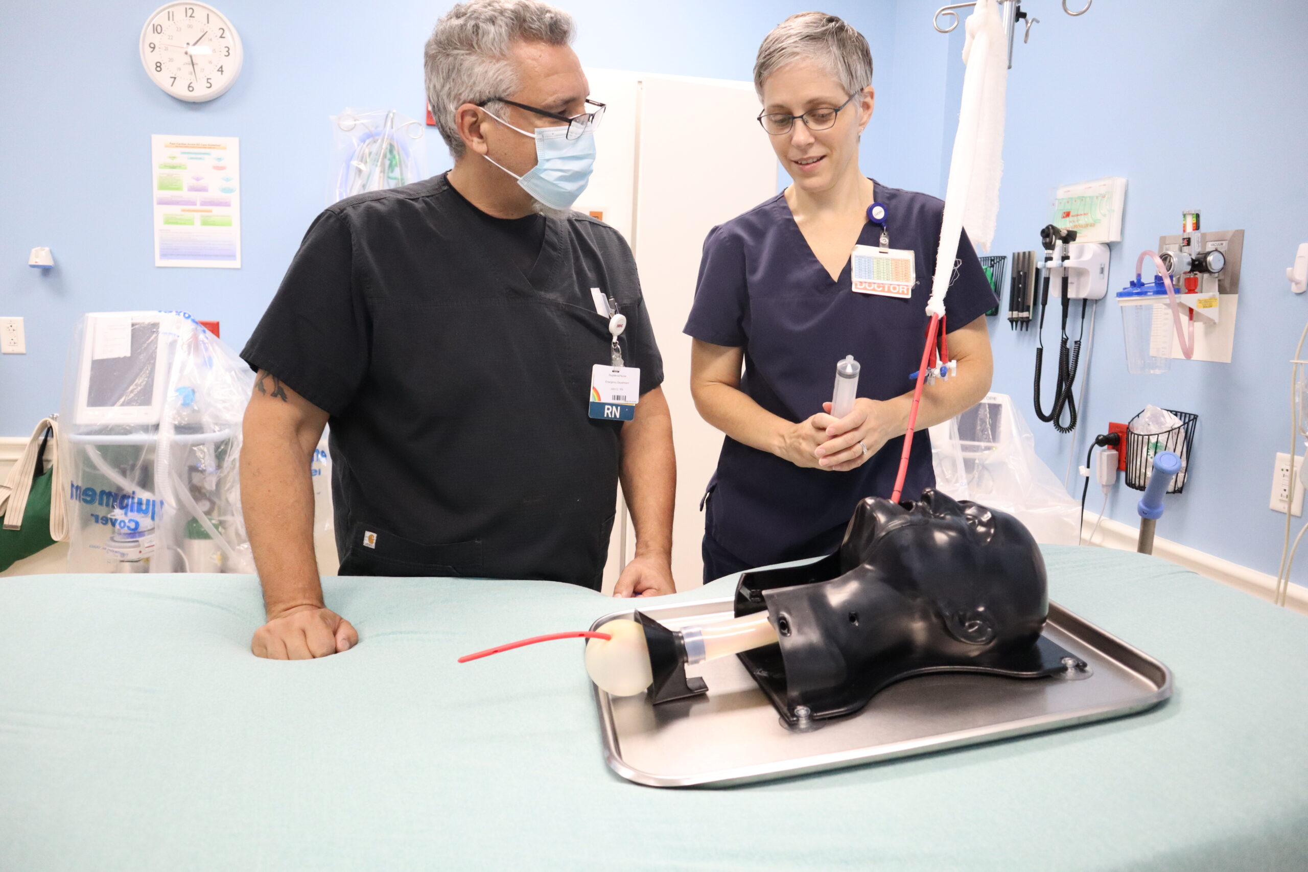 Simkit medical kit in use and practice with medical personnel