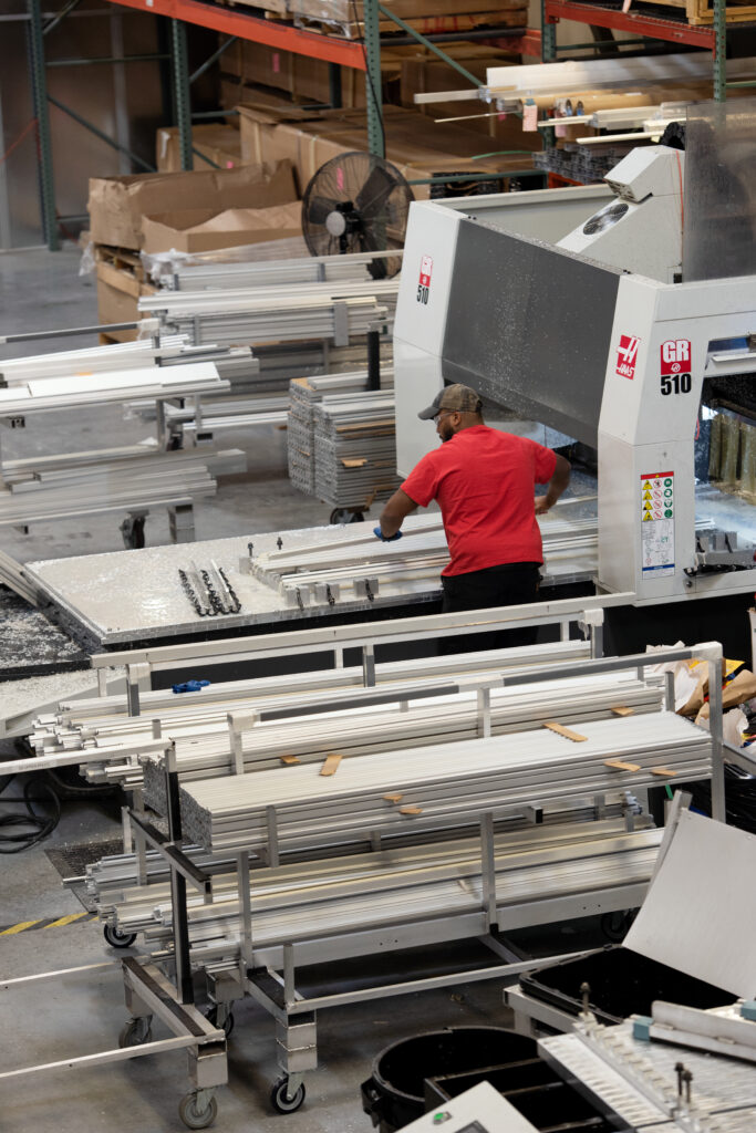 Man working on manufacturing floor