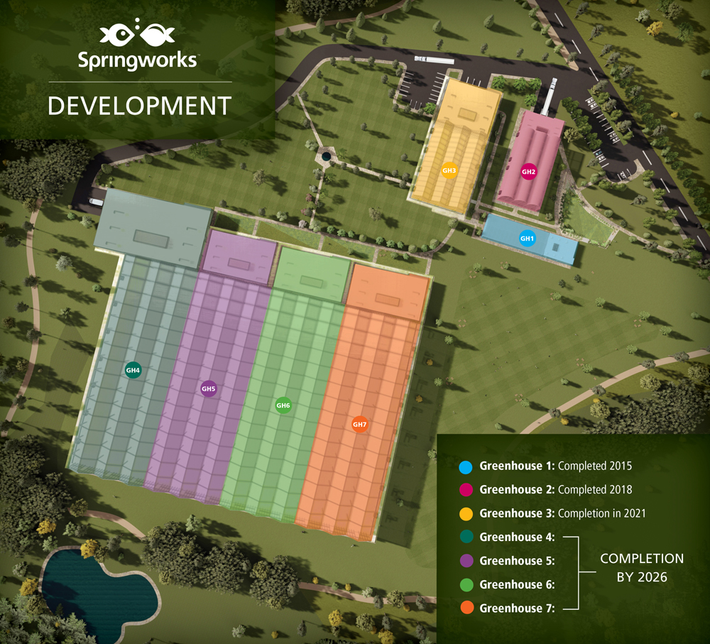 overhead map of Springworks Farm