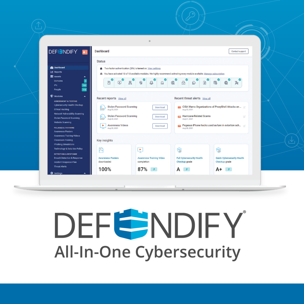 Defendify | All-In-One Cybersecurity dashboard